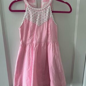 Lilly Pulitzer Pink and White Kids Dress